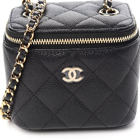 chanel mini vanity bag with chain|chanel small quilted bag.